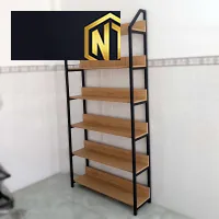 KỆ SẢN PHẨM KHUNG SẮT GỖ
